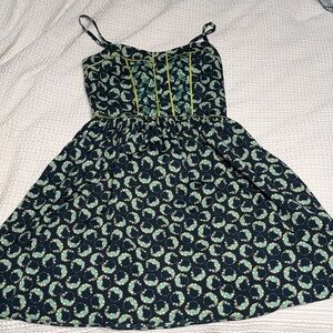 LC Lauren Conrad Navy Floral Dress